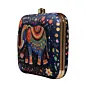 Woman Multicolor Elephant Printed Clutch
