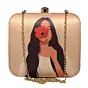 Women Flower Girl Printed Clutch