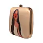 Women Flower Girl Printed Clutch