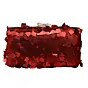 Woman Red Embellished Sequins Party Clutch