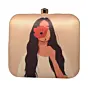 Women Flower Girl Printed Clutch