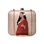 Women Red Saree Women Printed Clutch