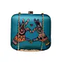 Women Blue Heart Printed Clutch