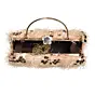 Women Beige Sequins Fabric Party Clutch
