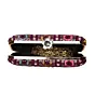 Women Wine Rectangle Sequins Embroidery Clutch