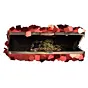 Woman Red Embellished Sequins Party Clutch