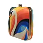 Woman Multicolored Swan Printed Clutch