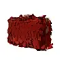 Woman Red Embellished Sequins Party Clutch