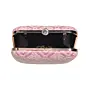 Woman Pink Chikankari Embroidery Clutch
