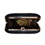 Woman Sunset In Desert Printed Clutch