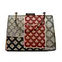 Woman Maroon Multipattern Brocade Fabric Clutch