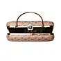 Woman Pink Box Pattern Embroidery Clutch