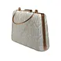 Women White Sequins Embroidery Party Clutch