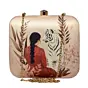 Women With White Tiger Printed Clutch