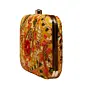 Women Yellow Multicolor Threadwork Embroidery Clutch