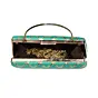 Woman Turquoise Gota Patti Fabric Clutch