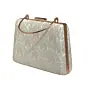 Women White Sequins And Thread Embroidery Clutch