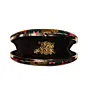 Woman Pink Batik Floral Print Oval Clutch