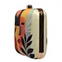 Woman Multicolour Abstract Art Printed Clutch