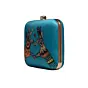Women Blue Heart Printed Clutch