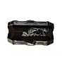 Women Metallic Silver Hexagon Metal Clutch