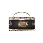 Women Brown And Golden Brocade Party Clutch