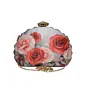 Woman Floral Printed D-shape Clutch