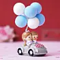Romantic Couple Statue with Balloon on a Car Decorative Showpiece