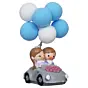 Romantic Couple Statue with Balloon on a Car Decorative Showpiece