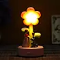 Miniature Lovely Couple Statue with Flower Table Lamp