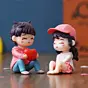 Cute Romantic Couple Statue, Boy Giving Heart To Girl Showpiece