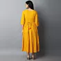 Women Embroidered Viscose Rayon A-line Indian Kurta  (Yellow)