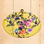 Women Yellow Birds Floral Clutch