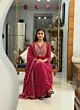 Women’s Plus Size Rayon Viscose Printed Embroidered Anarkali Kurta with Pant & Dupatta