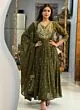  Women’s Rayon Plus Size Embroidered Anarkali Kurta with Pant & Dupatta ,Ethnic Kurti Set with Embroidery | 