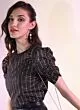 Black & Gold Tonned Geometric Printed Top
