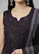 Purple Printed Straight Kurta Set With Dupatta for Women