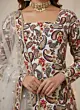 Off White Printed Straight Kurta Set With Dupatta for Women