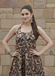 Black Printed Flared Kurta With Sharara for Women