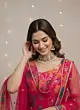 Magenta Printed Straight Kurta Set With Dupatta for Women