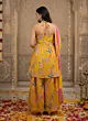 Yellow Printed Flared Kurta Set With Dupatta for Women