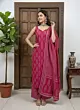 Pink Printed Straight Kurta Set With Dupatta for Women