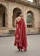 Pink Printed Straight Kurta Set With Dupatta for Women