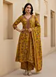 Yellow Anarkali Kurta Set With Dupatta for Women