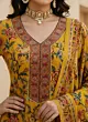 Yellow Anarkali Kurta Set With Dupatta for Women