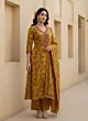 Yellow Anarkali Kurta Set With Dupatta for Women