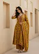 Yellow Anarkali Kurta Set With Dupatta for Women