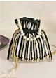 Black Sequined Party Wear Luxury Bridal Potli