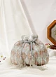 Silver and Peach Handwork Luxury Potli Bag for Bride