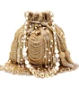 Golden Pearl Bridal Evening Party Wear Potli